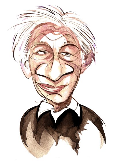 Alexander Goehr - colour caricature by Neale Osborne